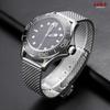20mm Ασημένιο Πλέγμα Βραχιόλι για Omega Seamaster 007 Επίπεδη Διεπαφή Λουράκι Ρολογιού από Ανοξείδωτο Ατσάλι για Άνδρες Γυναίκες Αναπνεύσιμο Λουράκι Καρπού