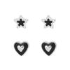 Fashion Heart/Star Studs Earrings Fashion Ears Pin Ear Studs Statement Earring Creative Ears Jewelry for Woman Girl