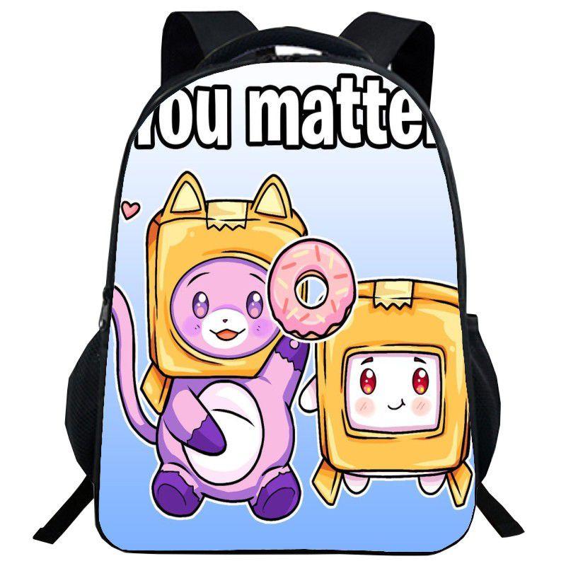 Lankybox Backpack Cartoon Schoolbag For Kids With Adjustable Padded Straps And Stylish Design