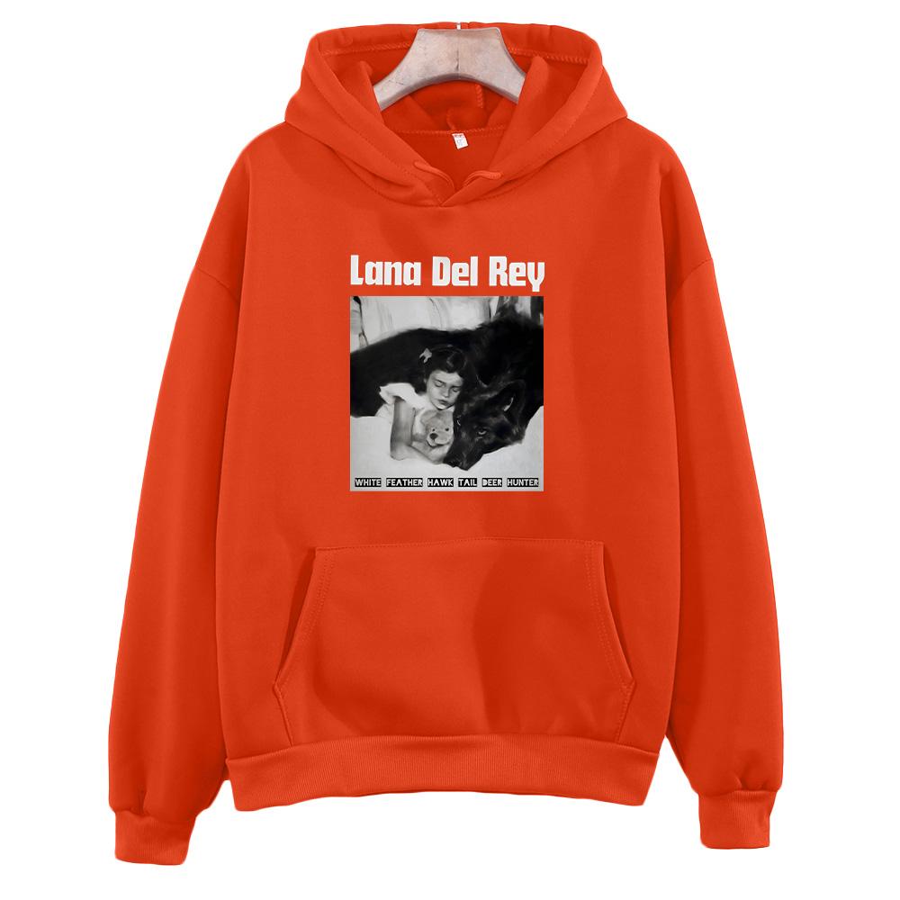 White Feather Hawk Tail Deer Hunter Lana Del Rey Hoodies Gift Apparel Hoody Long Sleeve Retro Harajuku Graphic Clothing Unisex