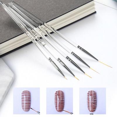 Nail Art Nagelpinsel Transparent Acryl Sepil Pinsel 5-teiliges Set