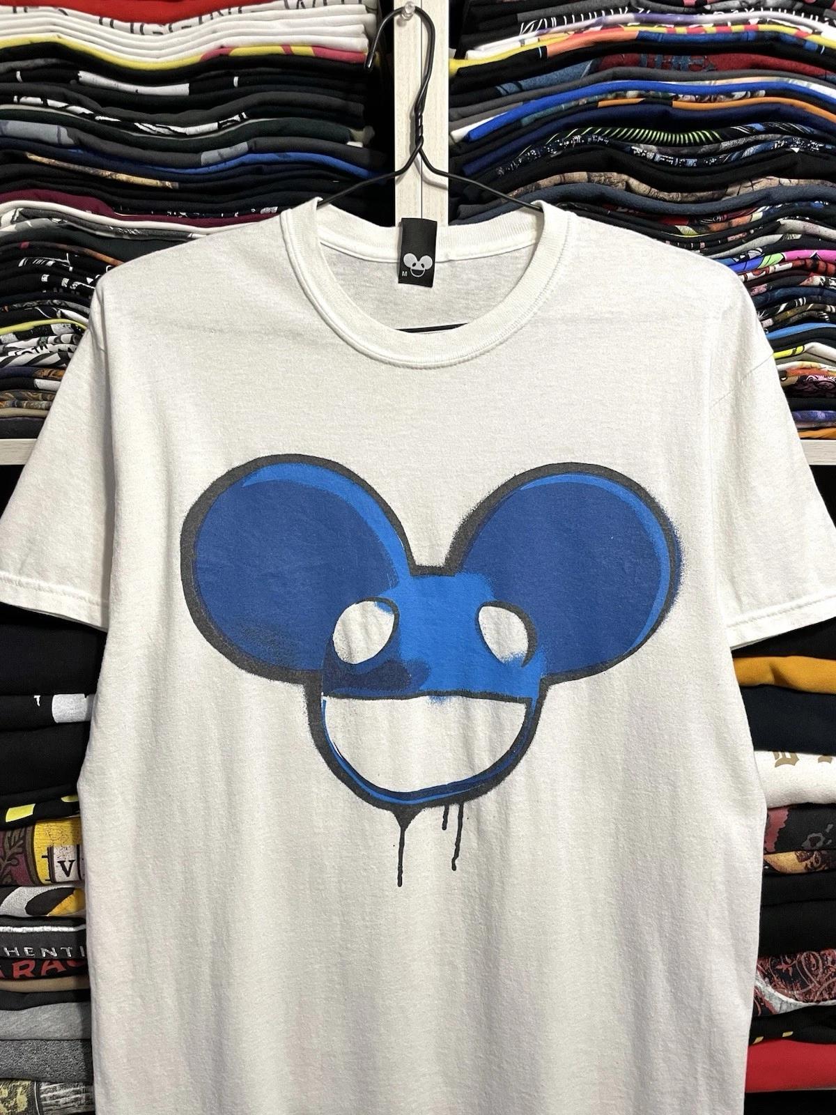 Vintage Y2K Deadmau5 DJ Electronic Rave House Band T-Shirt Size M White 3XL