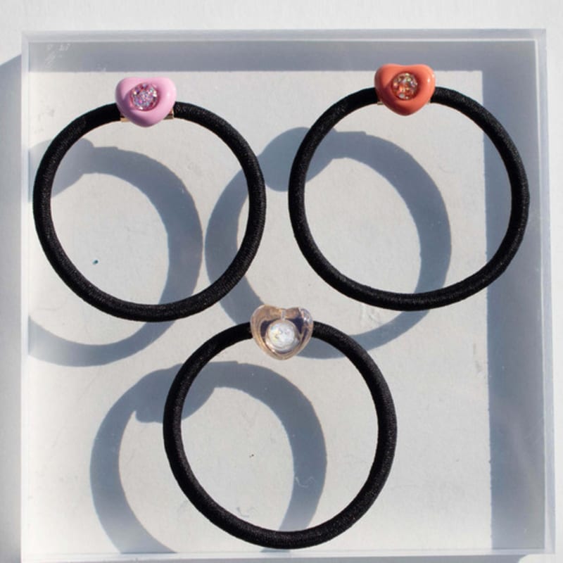 luvinball Heart Snowball Hair Tie