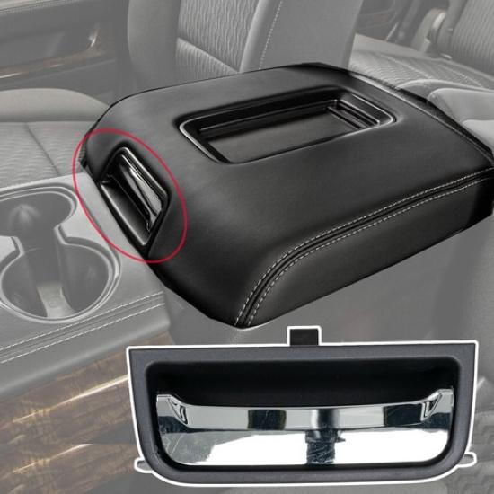 Car For Suburban Sierra Replacement Chrome Center Console Latch Handle Plate Lid