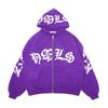 ZYLLO Zip-Hoodie Schneeflocken-Buchstaben-Print Goth Punk Sweatshirt Sportjacke Pullover Langarm Oversized Hoodie Y2k Jacke