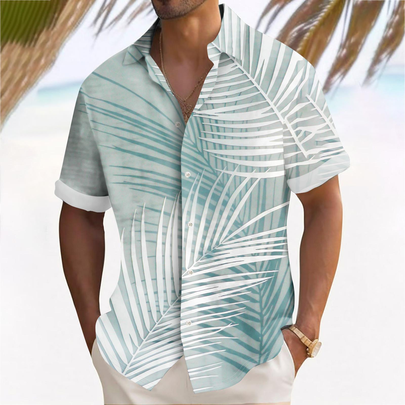 

Гавайская рубашка для мужчин, мужские винтажные рубашки для боулинга на пуговицах, летняя пляжная рубашка с коротким рукавом