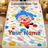 Flannel BlanketEl Payaso Plim Plim Custom Name Text Personalized Soft Warm Throw Blanket Home Decor Gift