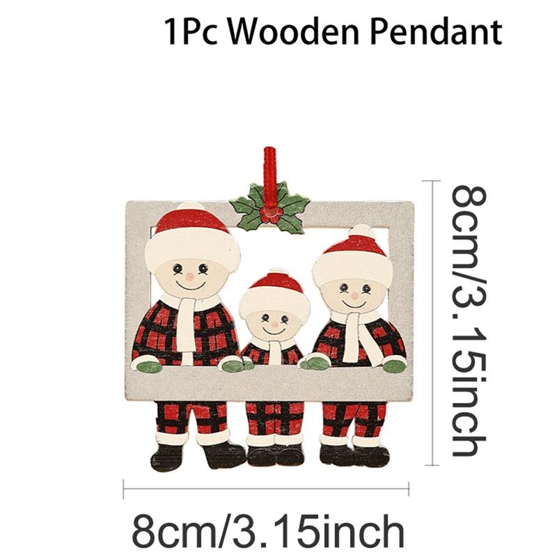 DIY Christmas Family Pendant Merry Christmas Decorations for Home Navidad 2026 Christmas Tree Hanging Ornament New Year 2026
