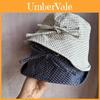 Korean Sweet Cute Blue Check Fisherman Hat For Summer Sun Protection