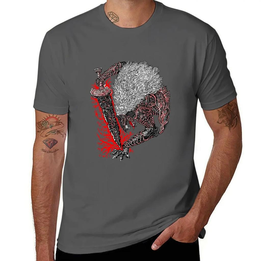 Maliketh, The Black Blade T-Shirt Anime T-Shirt Ästhetische Kleidung Übergröße Herrenbekleidung