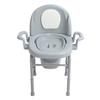 Bedside Commode Toilet Chair 3 Height Adjust Portable Toilet Chair with Backrest for Elderly Pregnan