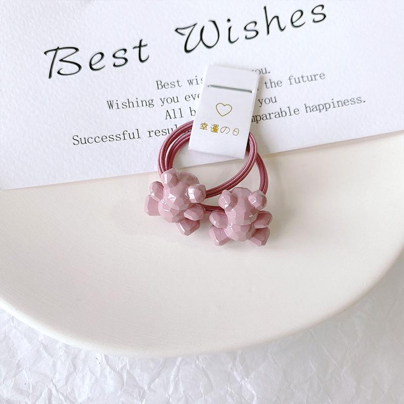 2 יחידות להקות שיער אלסטיות לתינוקות בנות צבע סוכריות טבעת שיער חבל שיער ילדים כיסוי ראש ילדים פעוט אביזרים