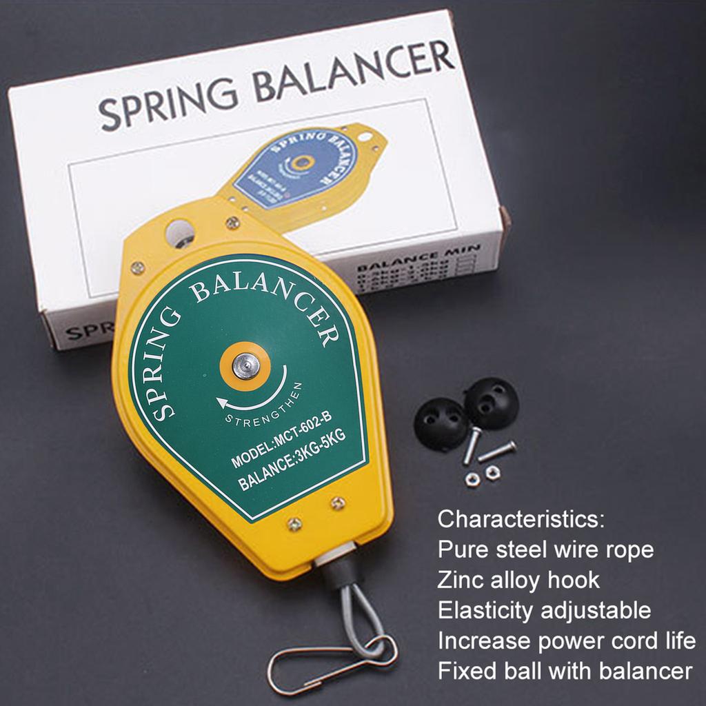 Bilanciatore a Molla Retrattile Professionale Supporto per Attrezzi Raccordi Sospesi per Linea di Assemblaggio Portatile Sospensione Coppia