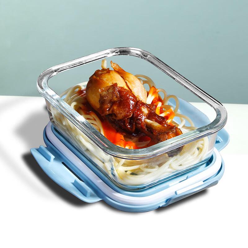 Demas Heat-Resistant Glass Food Storage Container небесно-голубой