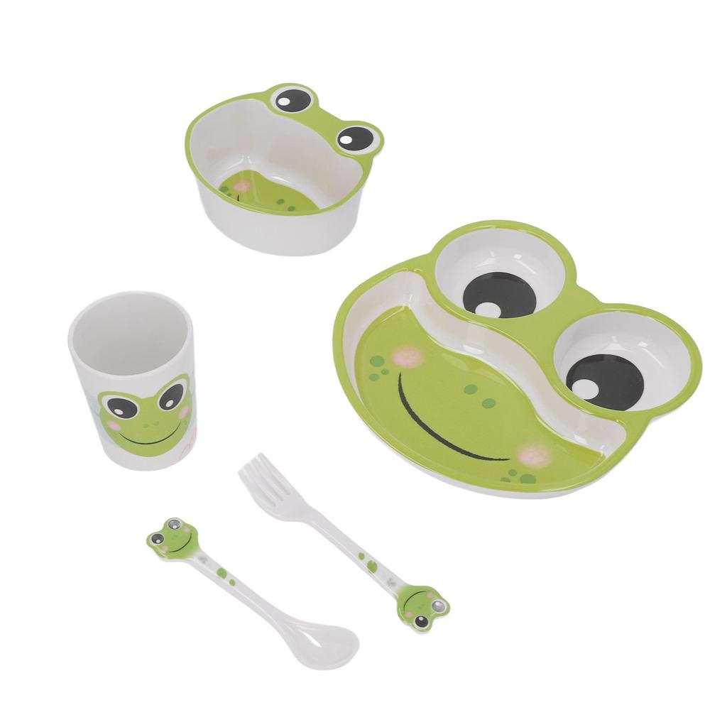 Toddler Dinnerware Set Dishwasher Safe BPA Free Prevent Slip Cartoon Baby Dinner Plate Bowl with