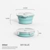 Collapsible Food Storage Containers Foldable Silicone Lunch Containers with Lids Rectangle Collapsible Bowls Round Food Bowls 2