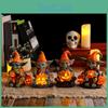 Whimsical Halloween Resin Decoration Featuring Glowing Goblin Pumpkin Lanterns For Festive Displays