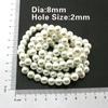 100 Stück 8 mm bunte Perlen aus Glas, runde Perlen für Schmuck, Dekoration, Herstellung von DIY-Armbändern, Halsketten, Ohrringen