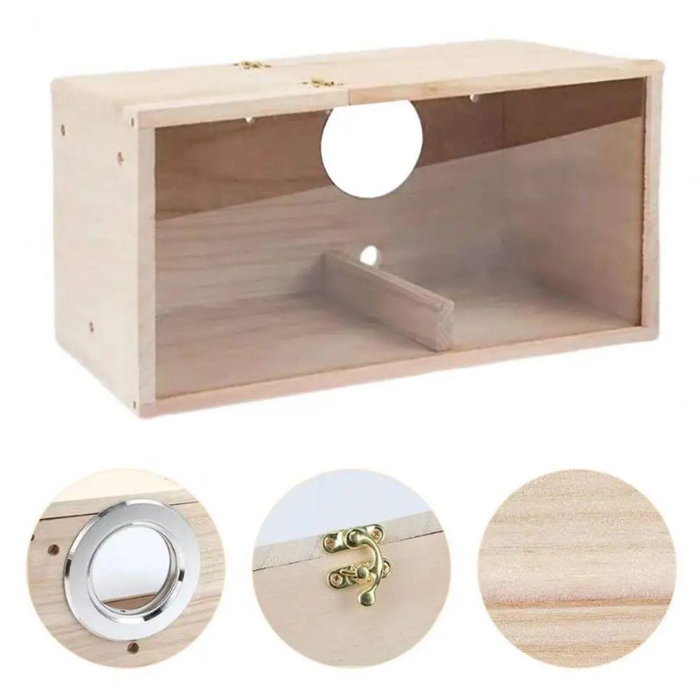 Akrylová/dřevěná dřevěná budka pro chov papoušků Budka pro hnízdění papoušků pro kuře korely