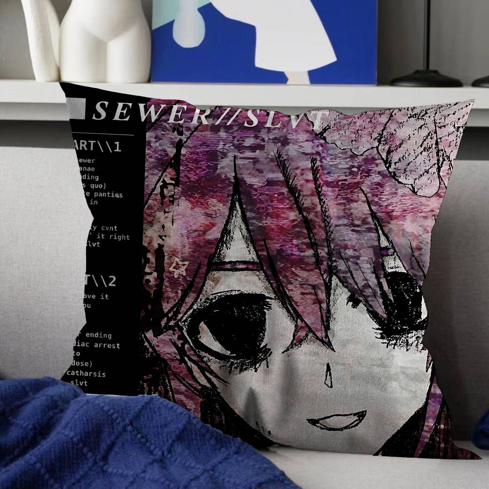 Music Sewerslvt Stitch Lucky Dragon Pillow Cover Sofa Cushion Cover Home Room Decoration Children Gift 30x30 cm