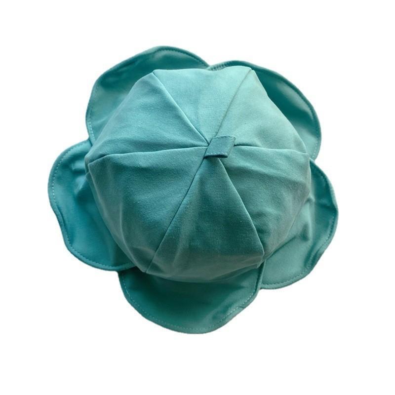 Simple Wide Brim Bucket Hat For Women In White Cotton Polyester Blend