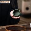 Lote de 2 tazas de té de arcilla morada antiguas, hechas a mano, portátiles, pequeñas, personales, chinas, Zisha, Kung Fu, 50 ml