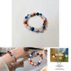 Exquisite Deep Sea Glass Bracelet With Natural Blue Tiger Eye Stones For Men And Women