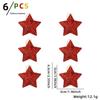 2025 Gold Glitter Five-Pointed Star Christmas Tree Ornaments