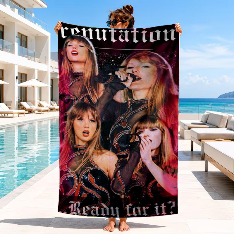Taylor Music Beach Towel, Microfiber Beach Towel, Perfect For Pool, Beach, Travel, Home Decor Beach Party Fan Gifts