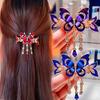 Fashion Crystal Butterfly Women's Hair Clip Colorful Rhinestone Elegant Kawaii Girl Tassels Hair Accessory Hair Clip Headband
