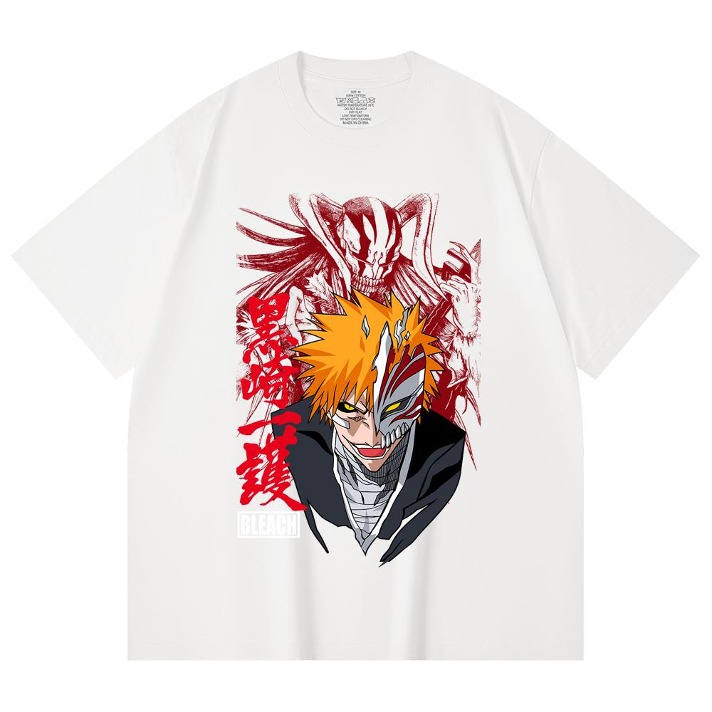 230 Gsm 100% Cotton Bleach V1 Ichigo Print Unisex Heavy Cotton T Shirt