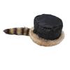 Faux Fur Raccoon Tail Winter Hat for Women, Thickened Thermal Cap with Ear Protection, Autumn Winter Round Flat Top, One Size