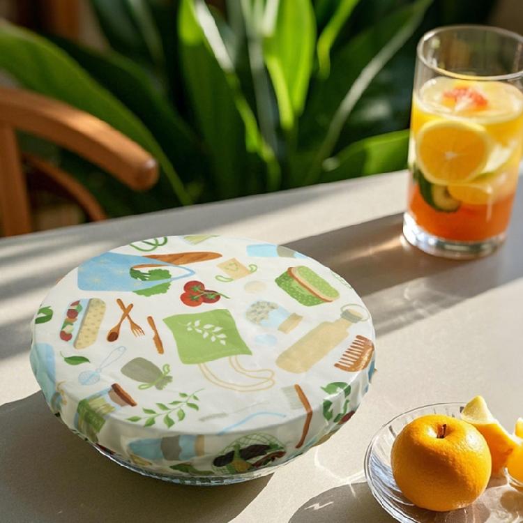 3pcs Elasticated Organic Cotton Beeswaxes Bowl Covers for Bread Proofing Food Freshness Storage Lids Kitchen Accessories