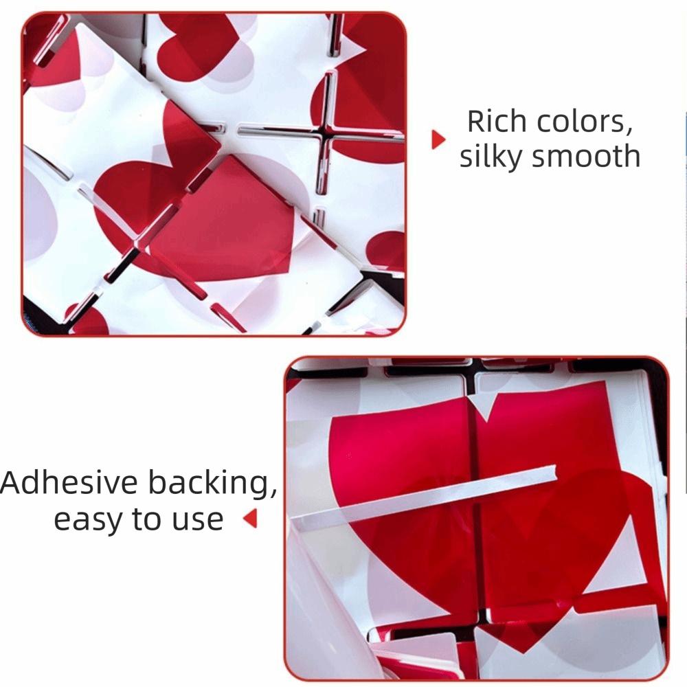 Heart Pattern Love Rain Curtain Hanging Foldable Streamers Curtains Self-adhesive Widely Application Photo Booth Props