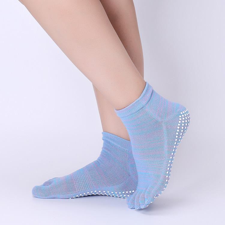 

Two-Color Parallel Yoga Socks, Women S Non-Slip Five-Finger Socks, Backless Open-Toed Sports Socks, Yoga Supplies, Yoga One Size