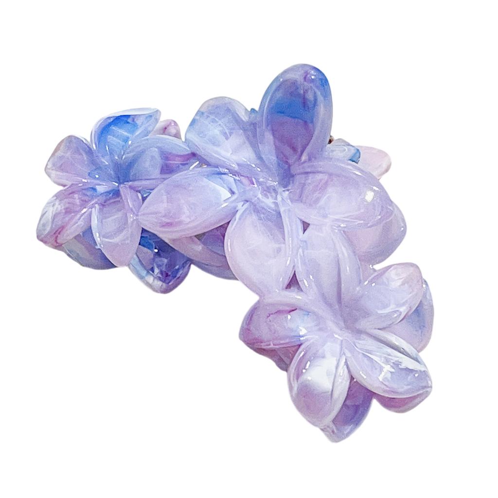Elegant Marble Frangipani Hair Claw Clip with Multi Color Option Practical Resin Hair Accessory for Everyday Use
