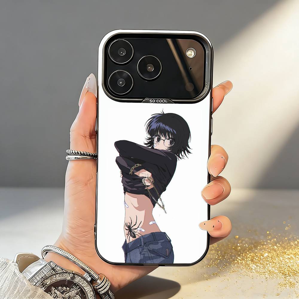 S-Shizuku H-Hunter M-Murasaki Phone Case For iPhone17,16,15,14,13,12,11,Pro,MAX Gray Matte Silicone Black Cover