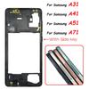 Średnia ramka do Samsung A21s A31 A41 A51 A71 z przyciskiem głośności Przednia obudowa Środkowa ramka Obudowa podwozia