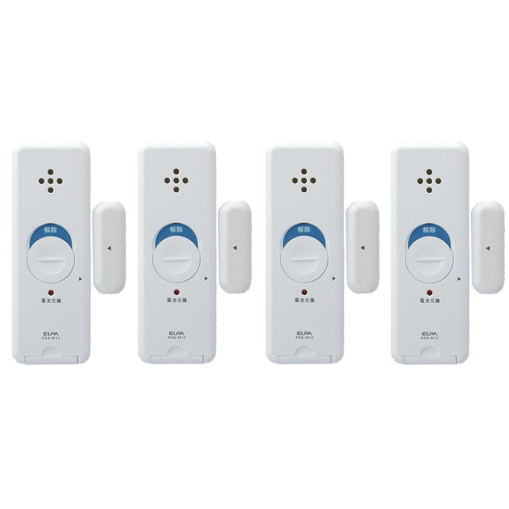 

Elpa Slim Window Alarm with Impact & Open Detection, Pearl White, ASA-W13-2P PW (2 pieces) x 2, Total 2-Piece Set