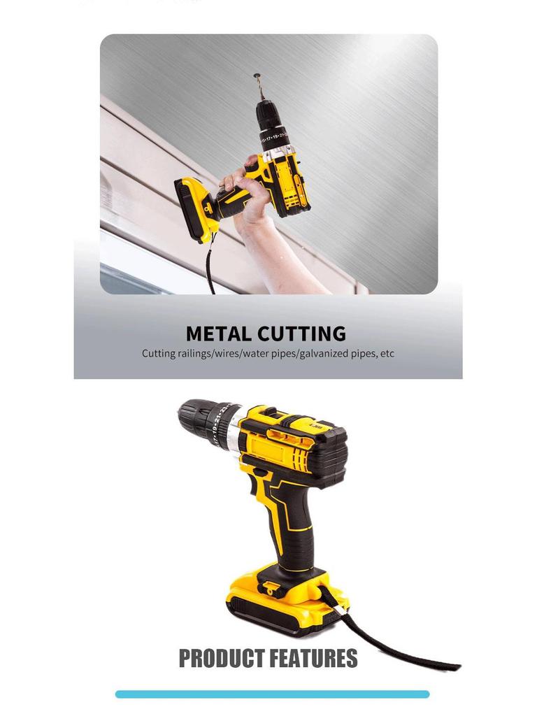 Multi-functional Rechargeable Lithium Electric Screwdriver Drill Set for Home Use