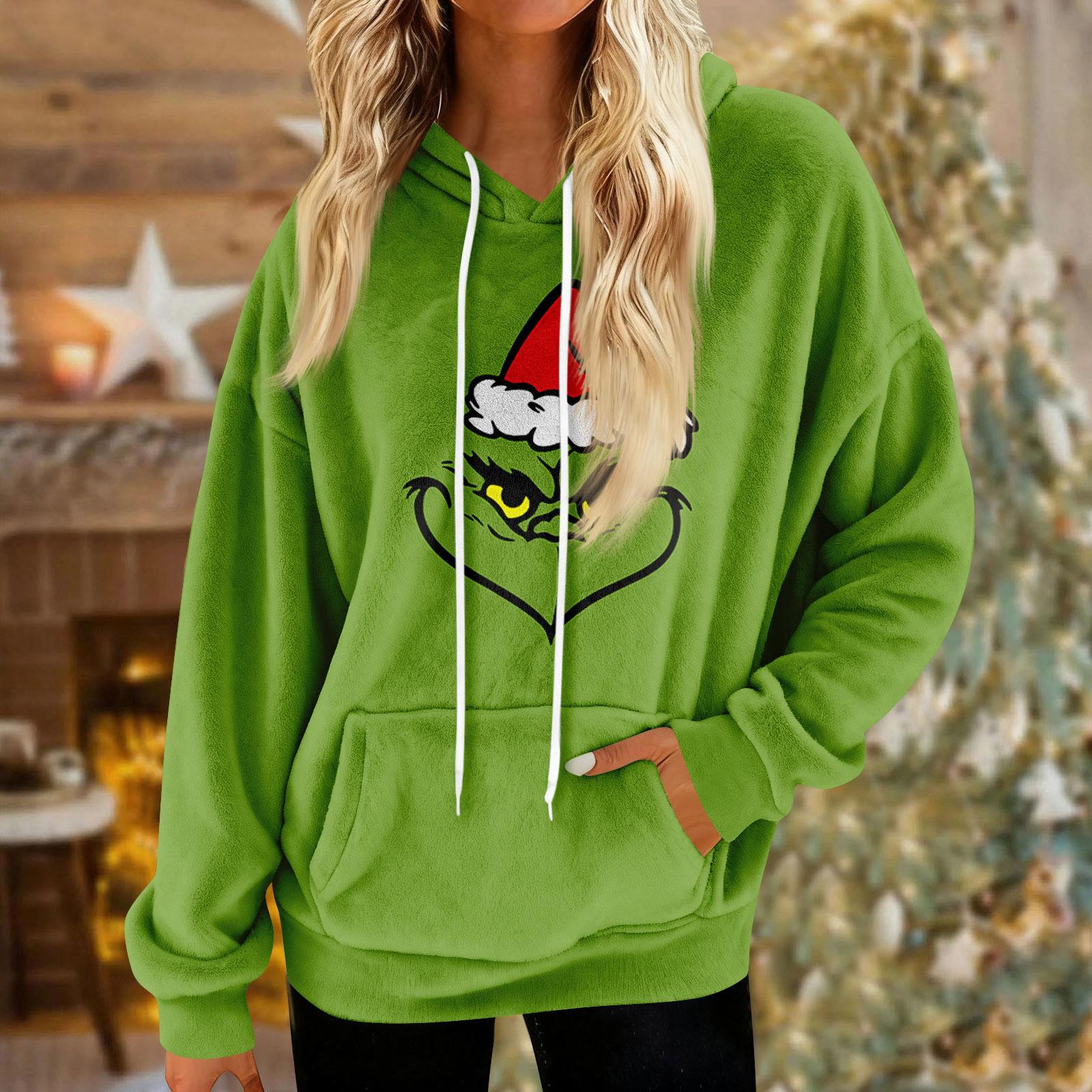 

Hoodies For Women Oversized Winter Plush Cute Sweatshirts Pullover Trendy Fall Winter Clothes XL червоний