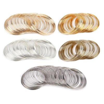Bracciale rigido in filo di acciaio con perline di memoria da 100 pezzi che realizza risultati di gioielli