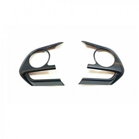 3PCS Peach Wood Grain Steering Wheel Decor Cover Trim For Toyota RAV4 2019-2024