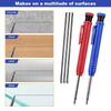 10Pcs Long Nib Woodworking Marking Tool Solid Construction Woodworking Pencil  Architect Use