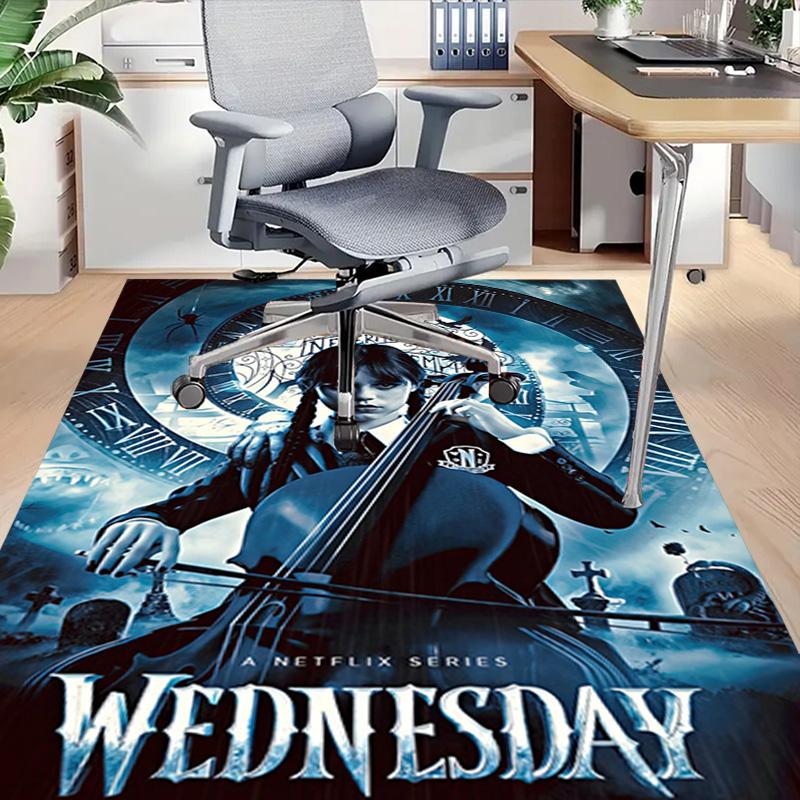 1pc Wednesday Addams Family Carpet for Playroom Bedroom Living Room Sofa Home Decor,kids Game Area Rug Non-slip Floor Mat Y82668