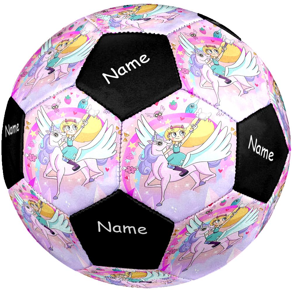 Custom Name Star Butterfly Theme Size 5 Soccer Ball, Suitable for Both Indoor and Outdoor Matches, a Gift Suitable for Everyone.