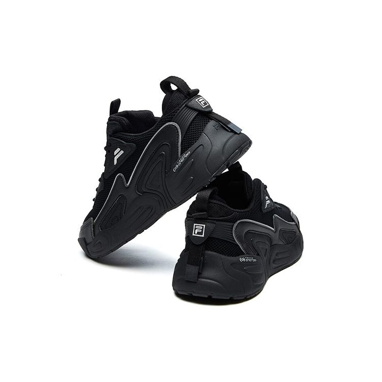 Fila Vortex Low Top Retro Basketball Shoes Men Sneaker Black F12M111234FBK