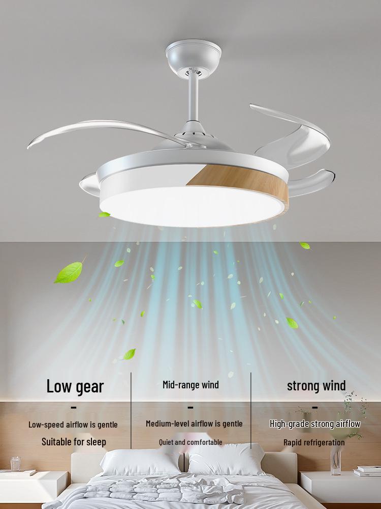 Modern Smart Ceiling Fan Light with Voice Control for Dining and Living Rooms