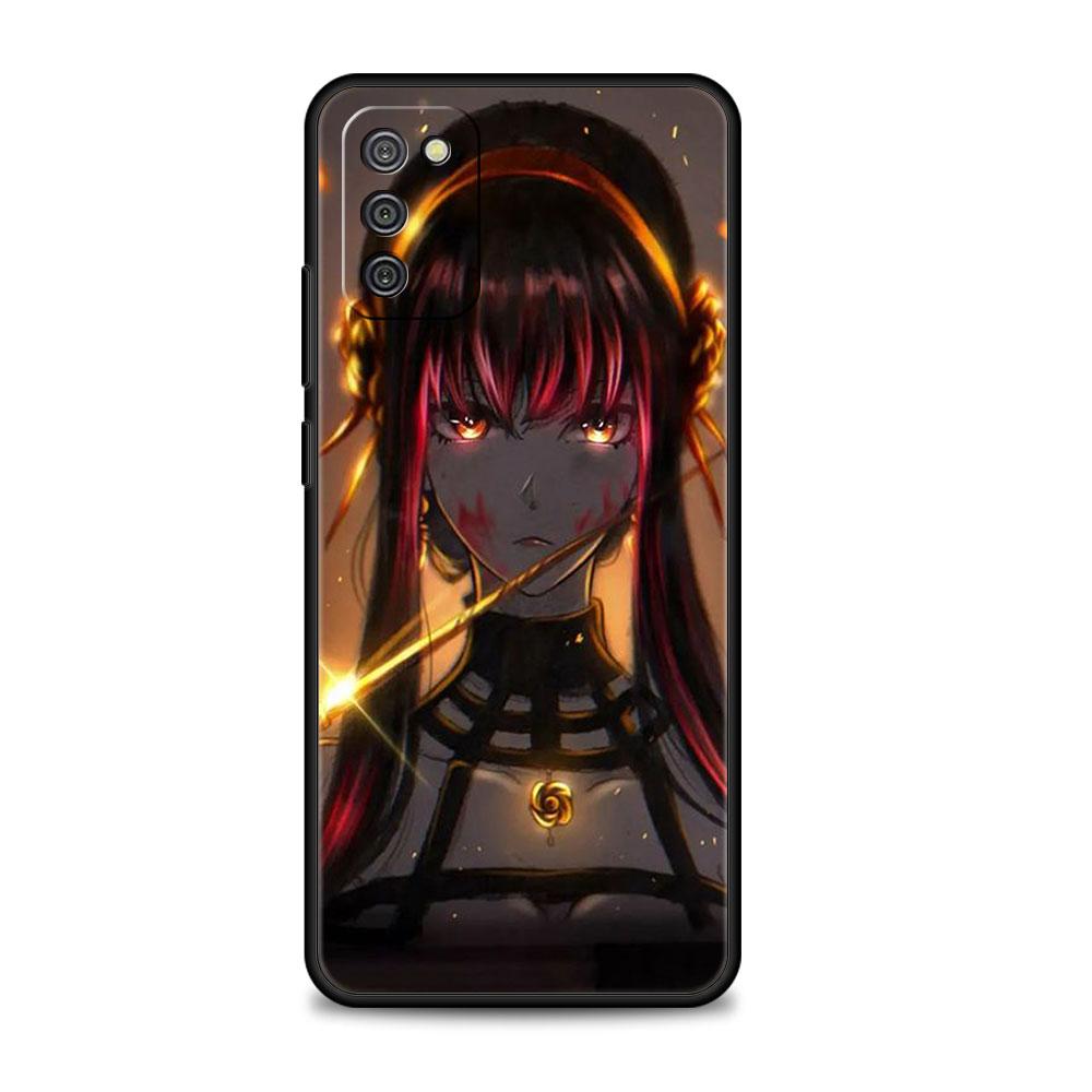 For Samsung A12 A51 A52 A41 A21s A72 A31 A02s A71 A32 4G A73 A53 A52s 5G Print Funda Spy×Family Cute Yor Anya Bright Drawing