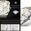 OUPINKE 3207 Automatic Watches for Men Original Import Japan Movement Real Diamond Dual Calendar Business Mechanical Wristwatch